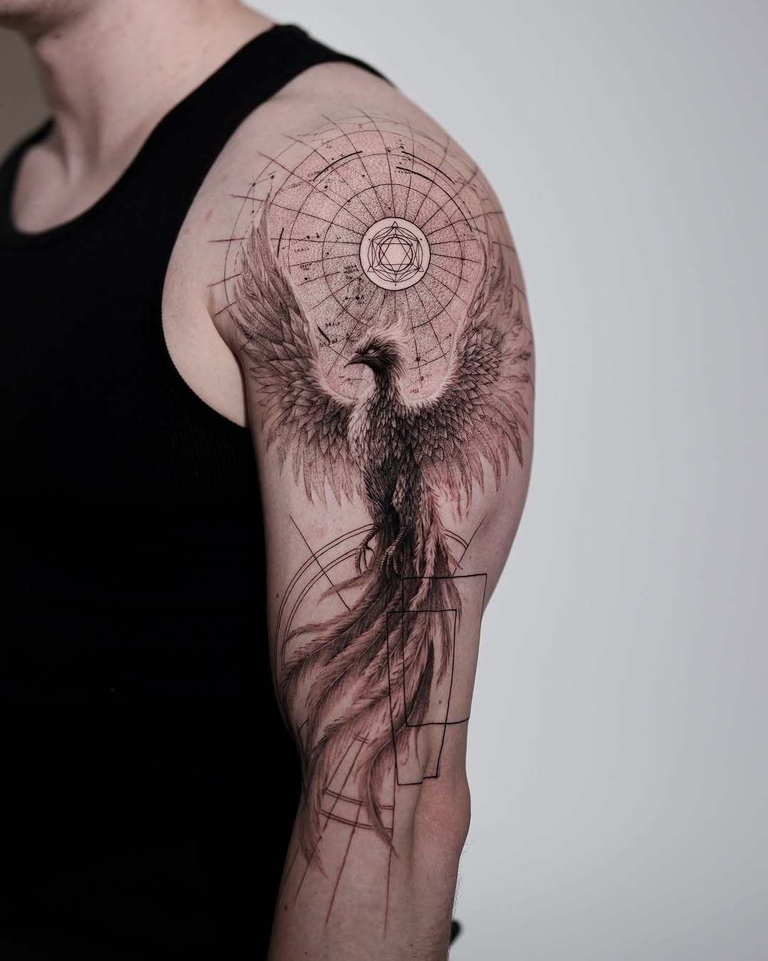 Tattoo by @digo_tattooer โ black_and_grey, geometric