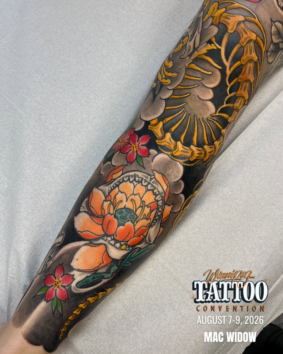 Tattoo by @mac.widow โ japanese_irezumi, black_and_grey