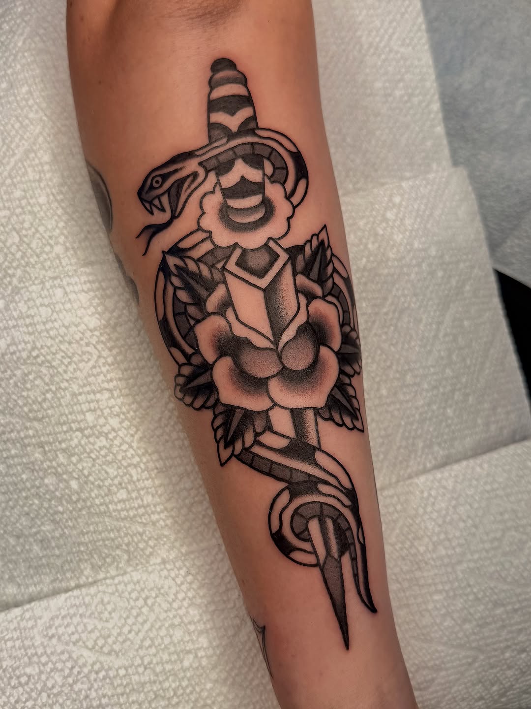 Tattoo by @adamjacksontattoos — american_traditional, black_and_grey