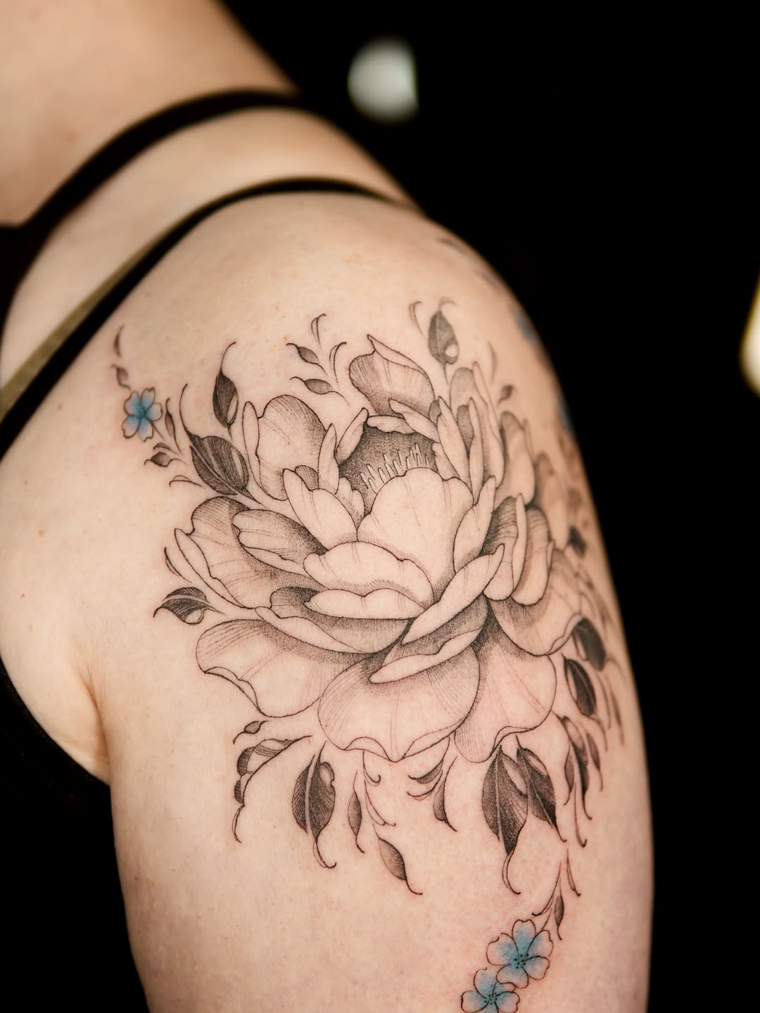 Tattoo by @chanchan.tatts — fine_line, black_and_grey