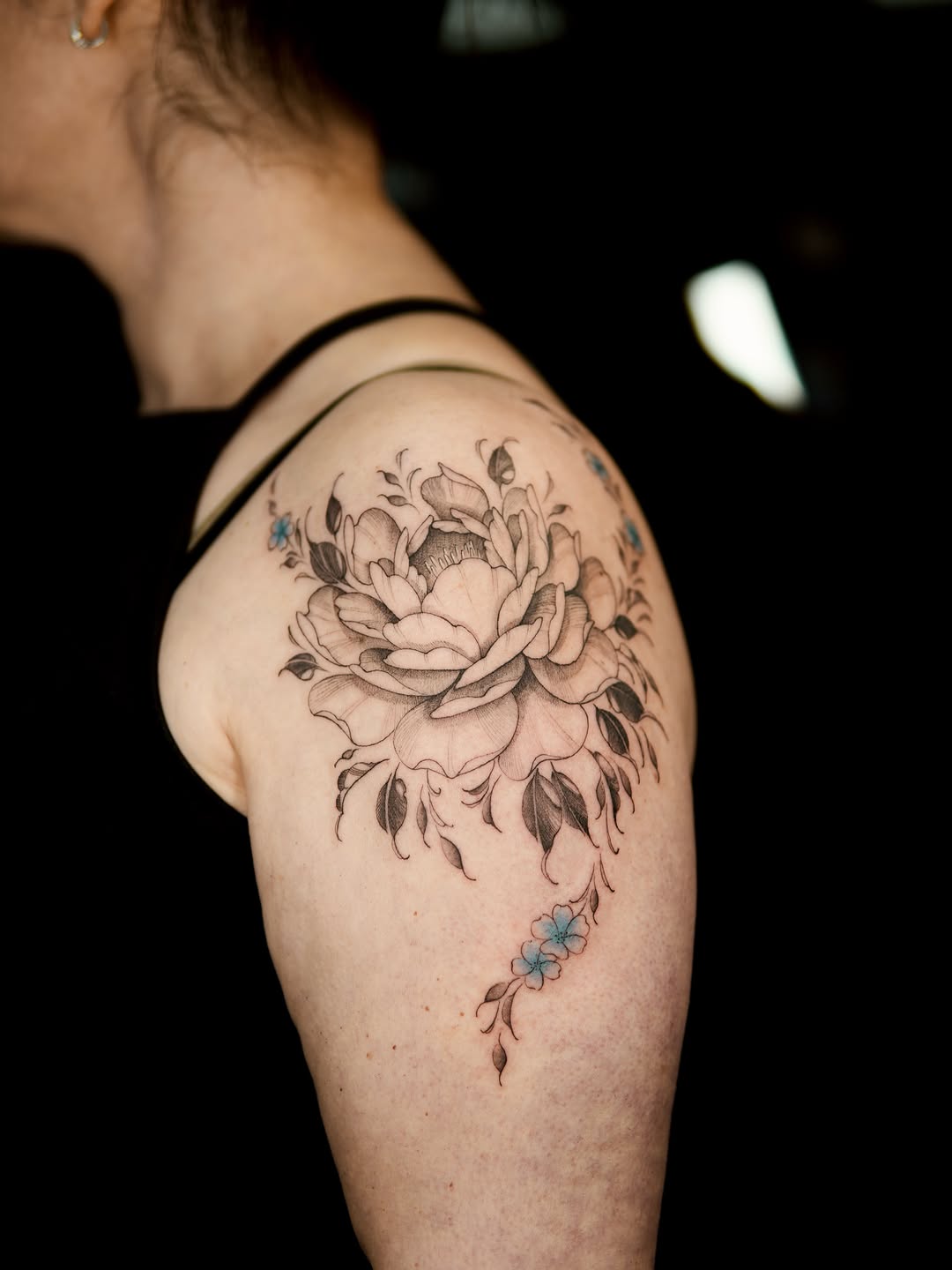 Tattoo by @chanchan.tatts — fine_line, black_and_grey