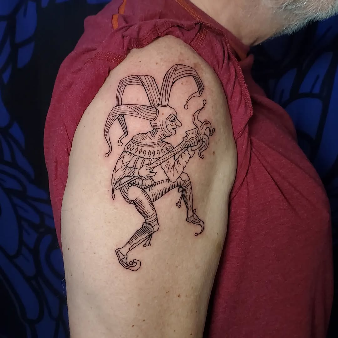 Tattoo by @crookedwil — blackwork