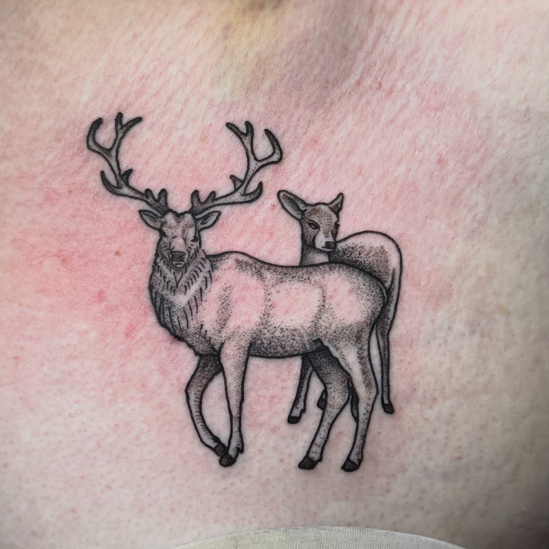 Tattoo by @inkbynev — dotwork, realism