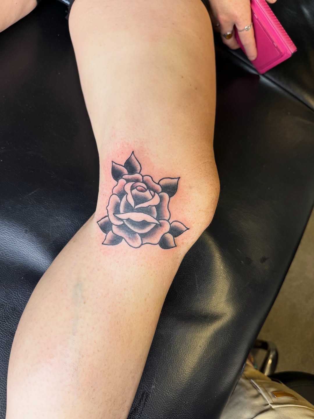 Tattoo by @thepinkmanther — american_traditional, black_and_grey