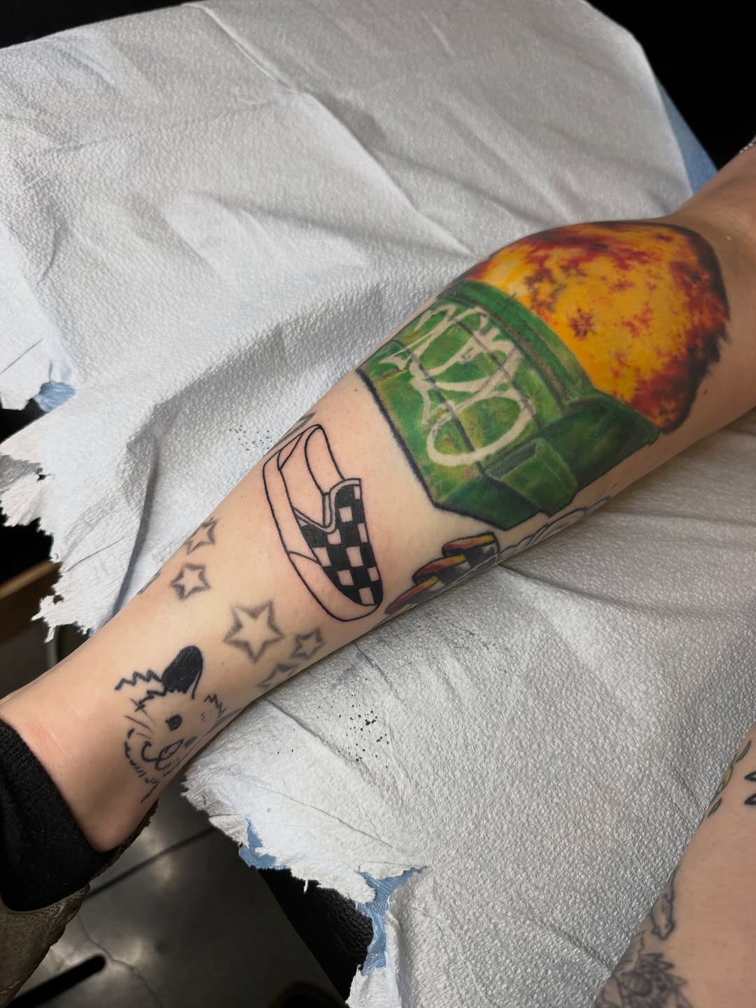 Tattoo by @thepinkmanther — new_school, illustrative