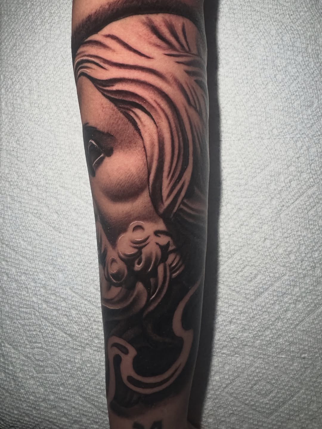 Tattoo by @dome_tats — realism, black_and_grey