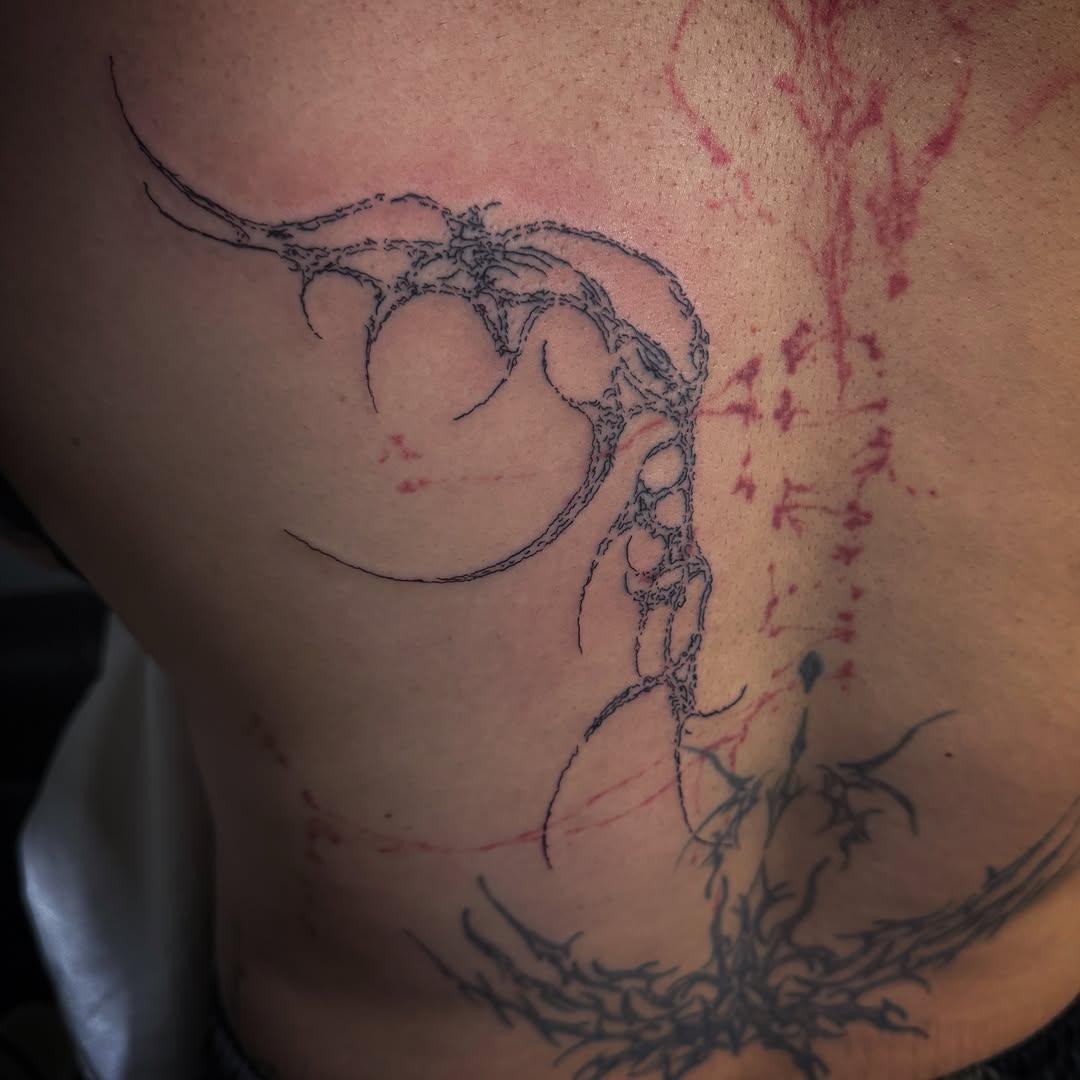 Tattoo by @broccoli__ink β fine_line, blackwork