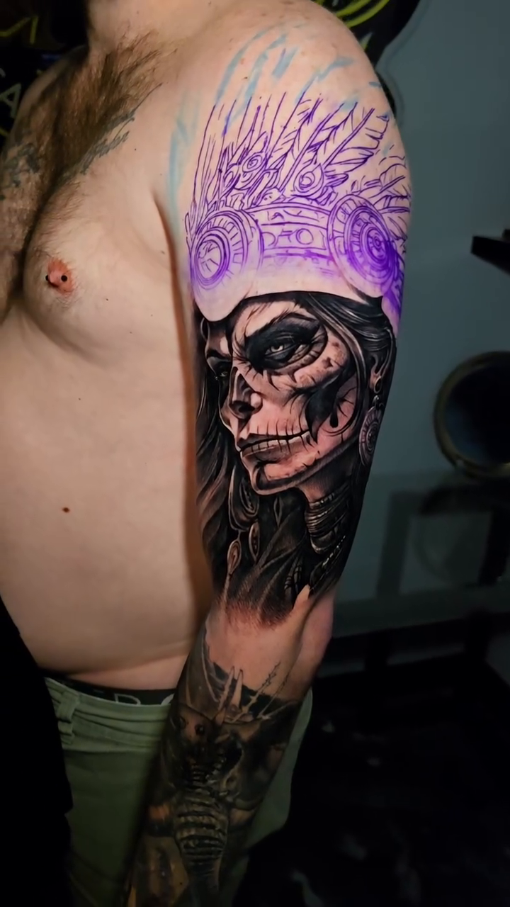 Tattoo by @nathan.matherstattooist — realism, black_and_grey