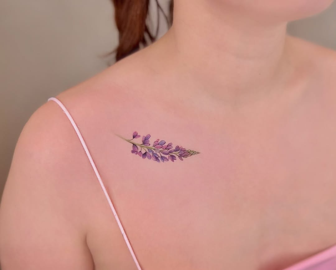 Tattoo by @shishkina_art โ fine_line, watercolor