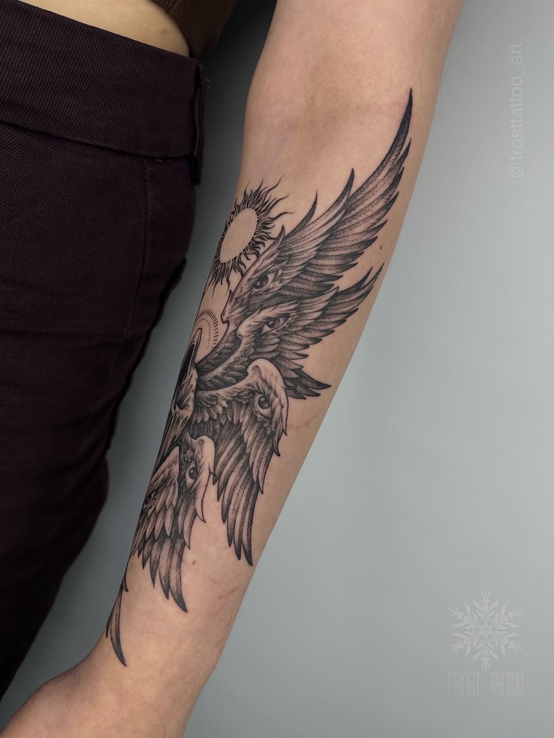 Tattoo by @frosttattoo_art — black_and_grey, realism