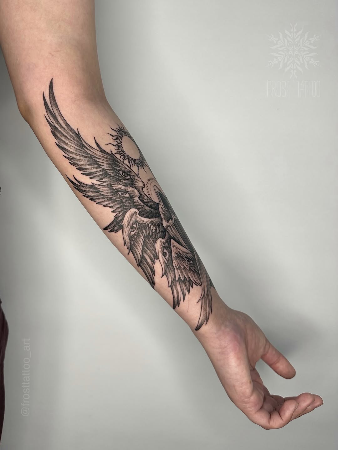 Tattoo by @frosttattoo_art — realism, black_and_grey