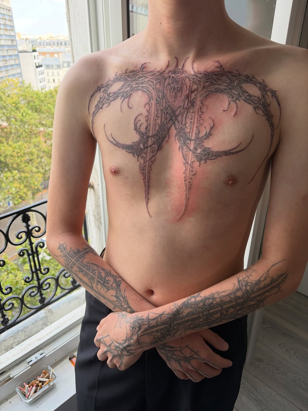 Tattoo by @hesperine.ttt — blackwork, geometric