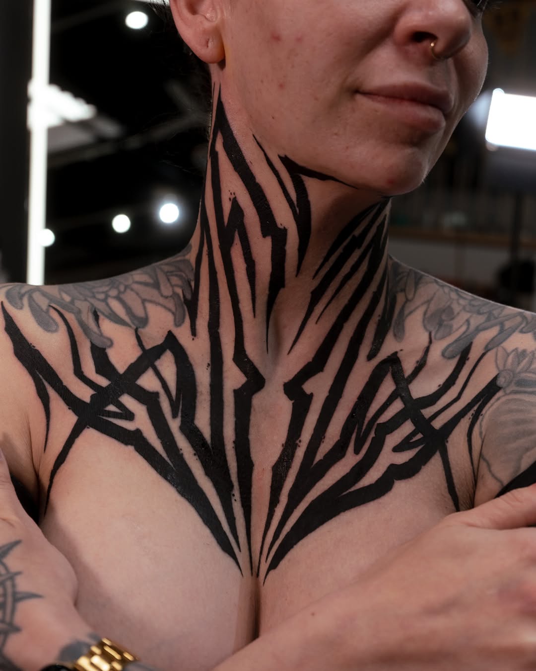 Tattoo by @project.oxo — blackwork