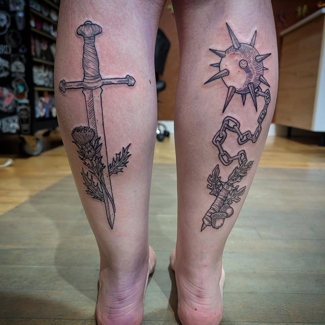 Tattoo by @cabinfevertattoo โ illustrative, black_and_grey