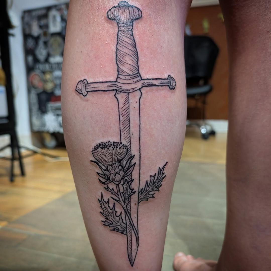 Tattoo by @cabinfevertattoo โ fine_line, black_and_grey