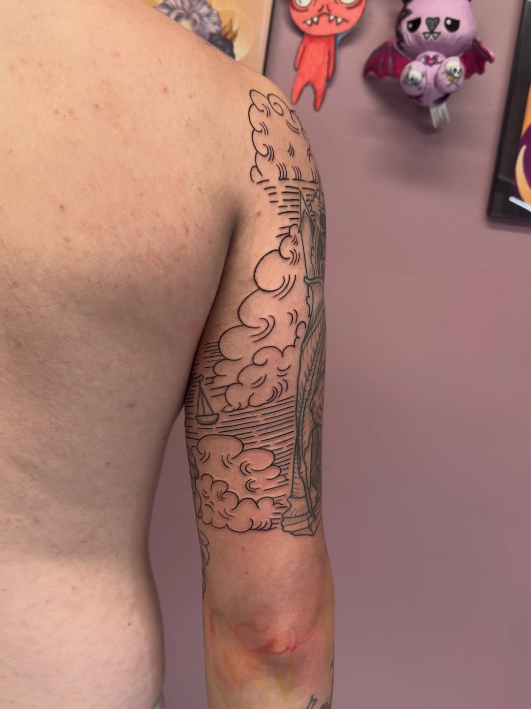 Tattoo by @acetats._ — illustrative, blackwork