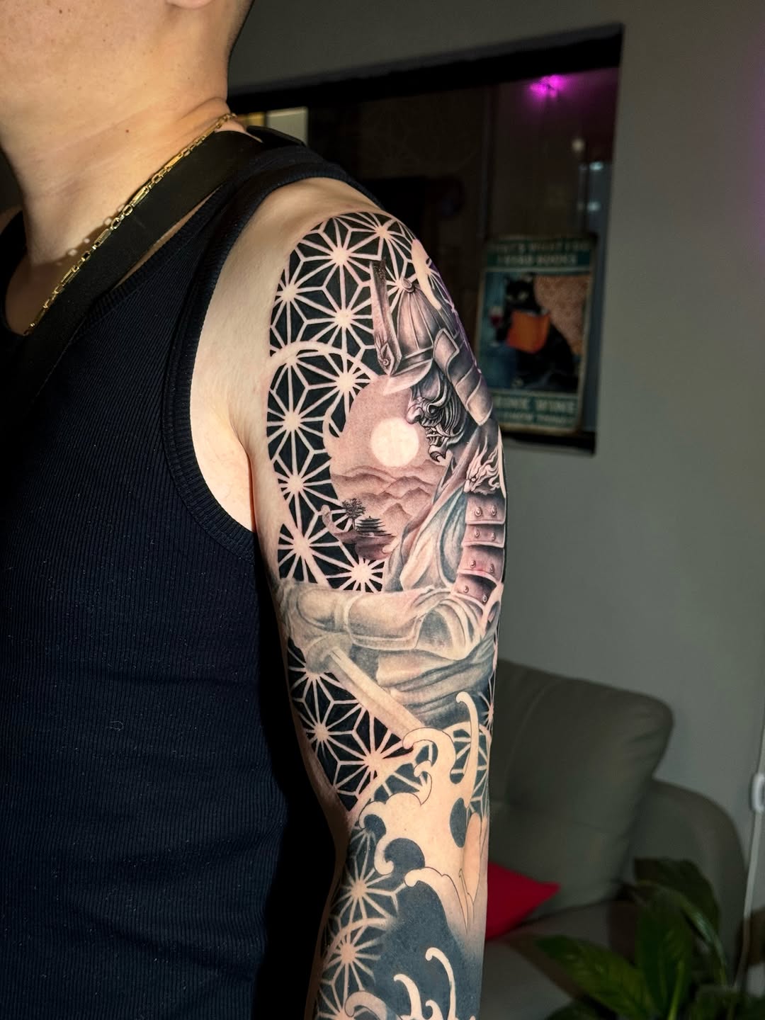Tattoo by @tamaris.tattoo — japanese_irezumi, black_and_grey