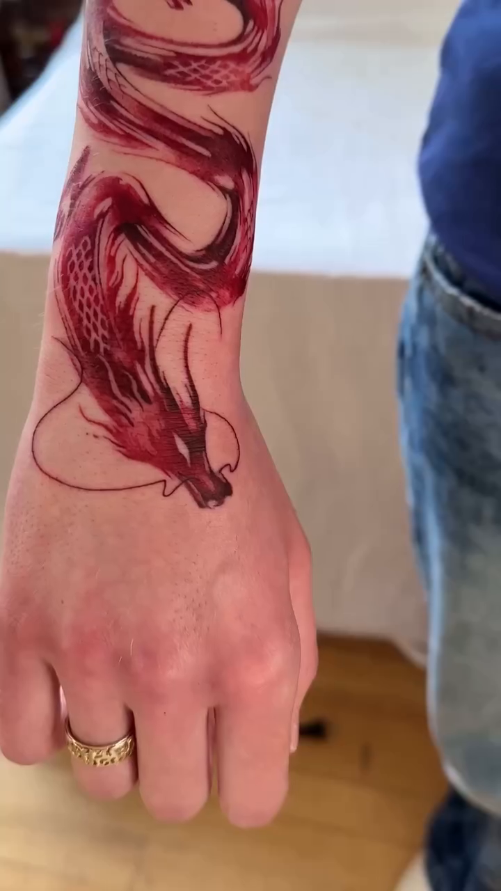Tattoo by @uzo.ink — japanese_irezumi, trash_polka