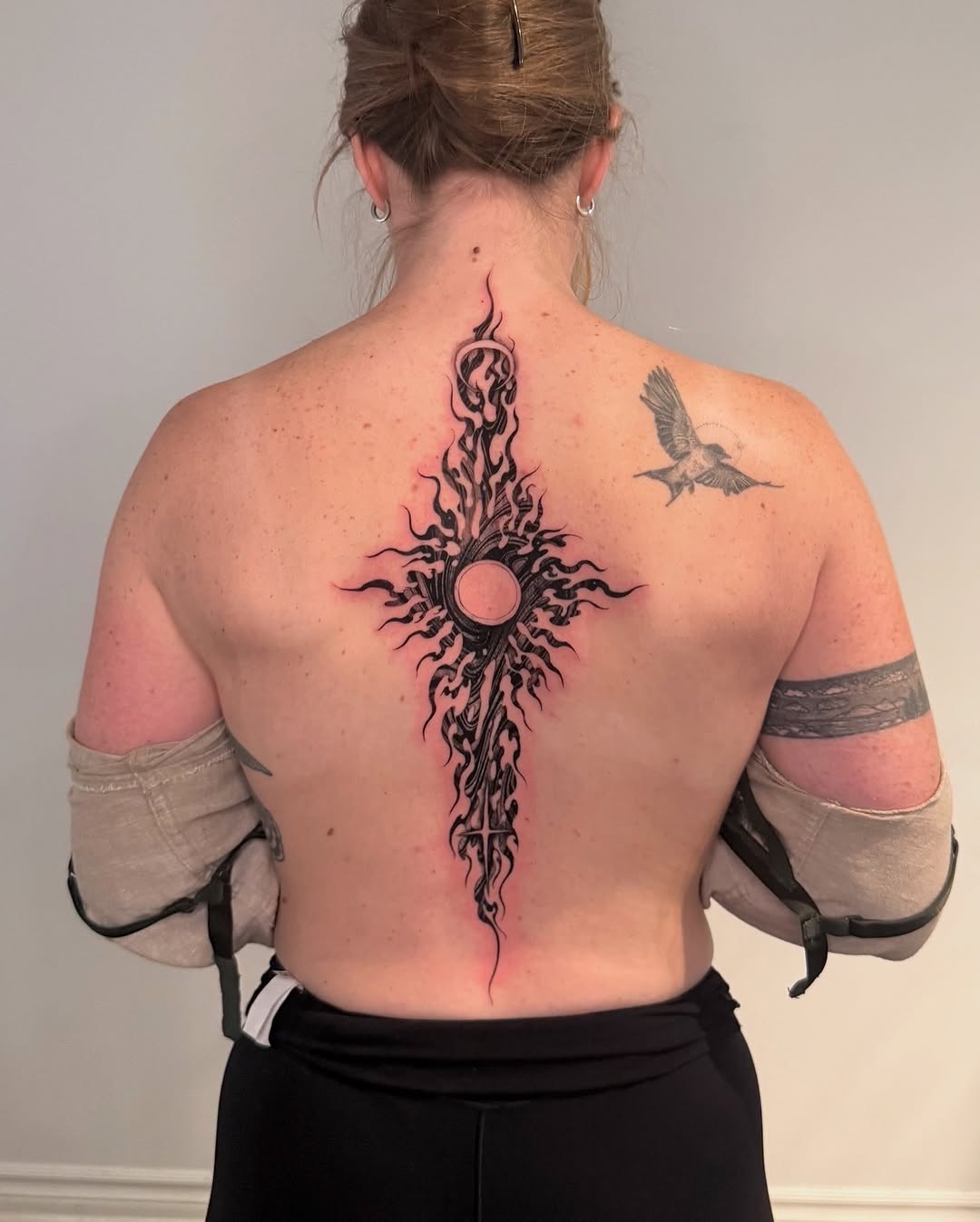 Tattoo by @voldblk — blackwork, ornamental