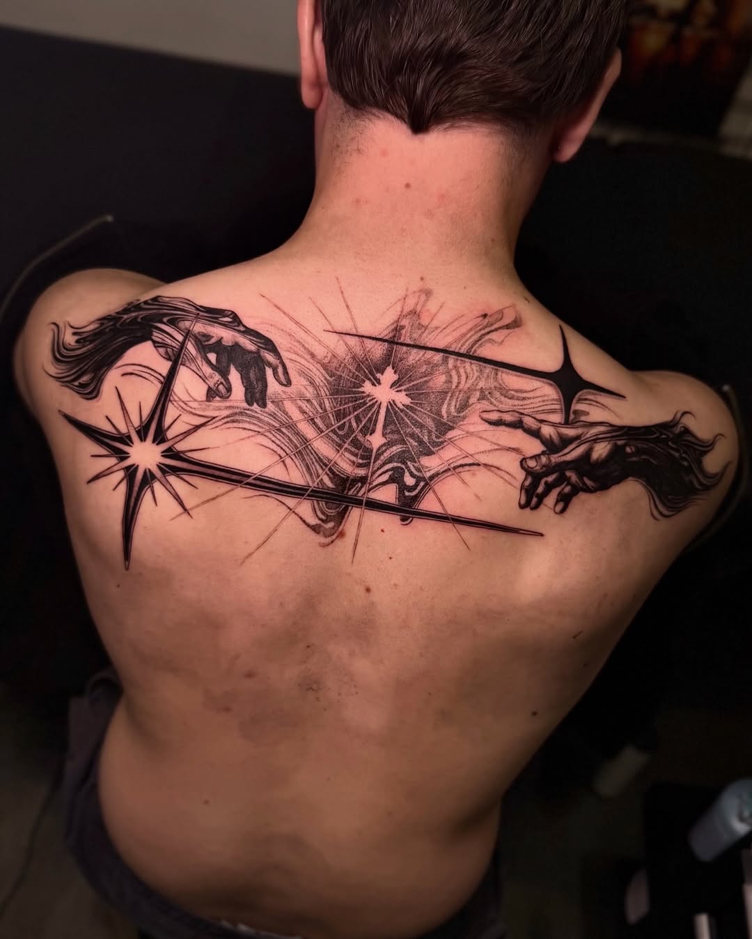 Tattoo by @voldblk — black_and_grey, trash_polka