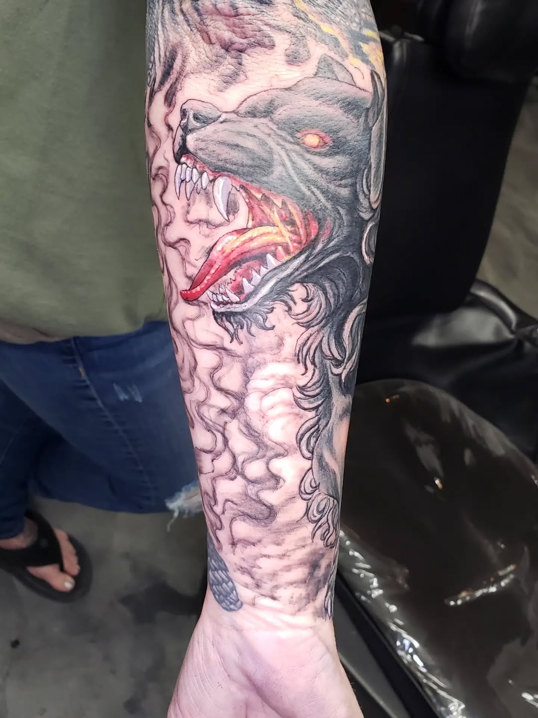 Tattoo by @tnchriswhitney — dark_realism, black_and_grey