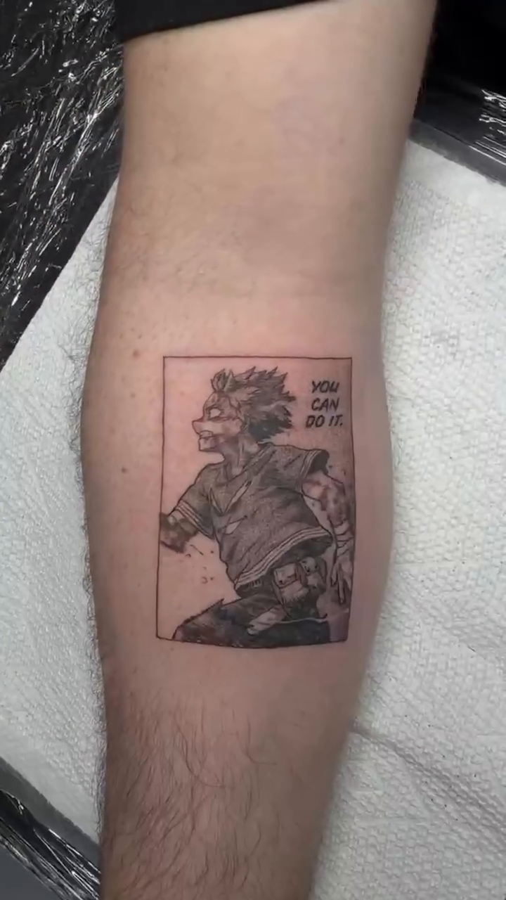 Tattoo by @cante_ink_ — anime, black_and_grey
