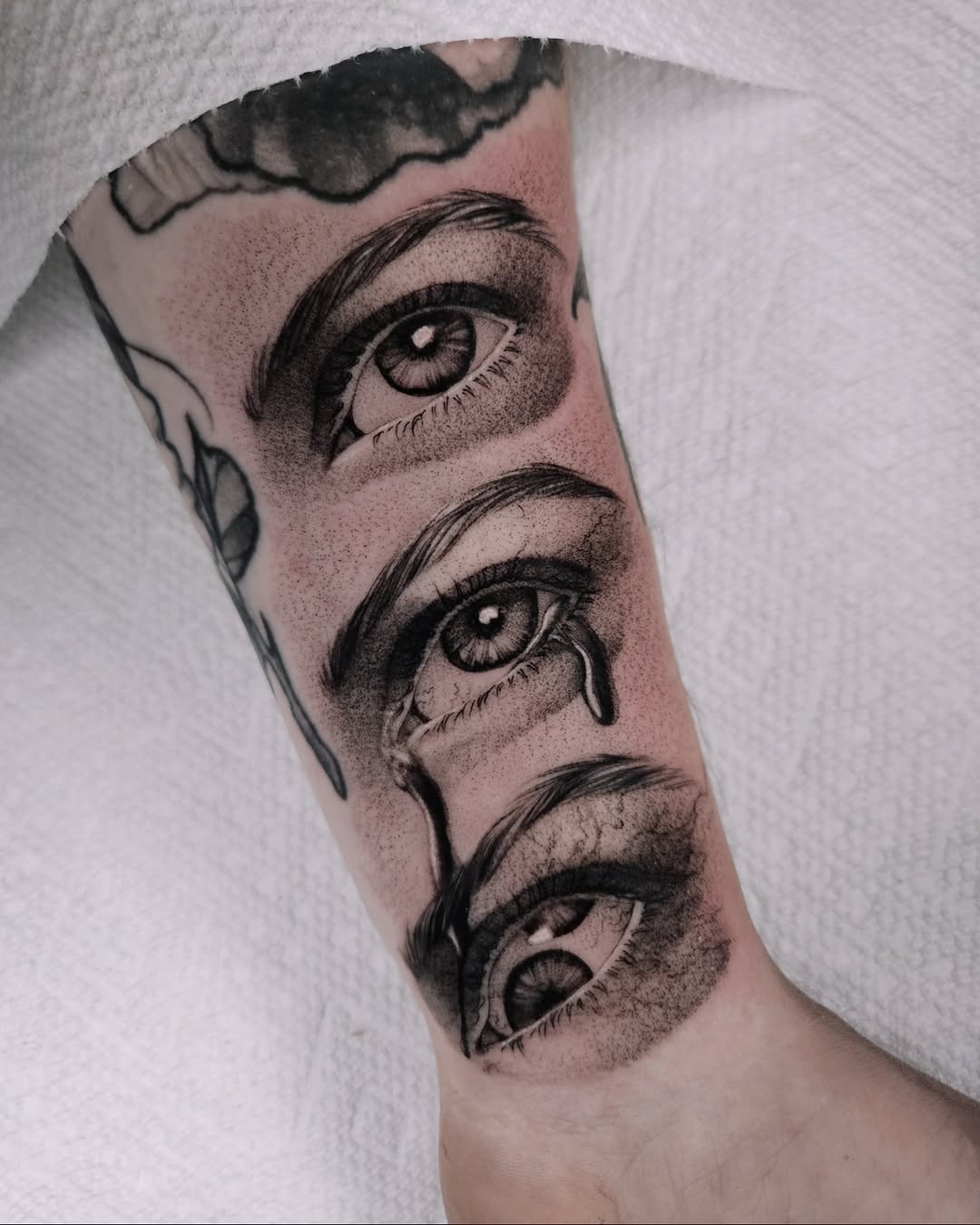 Tattoo by @fermented_ink — realism, black_and_grey
