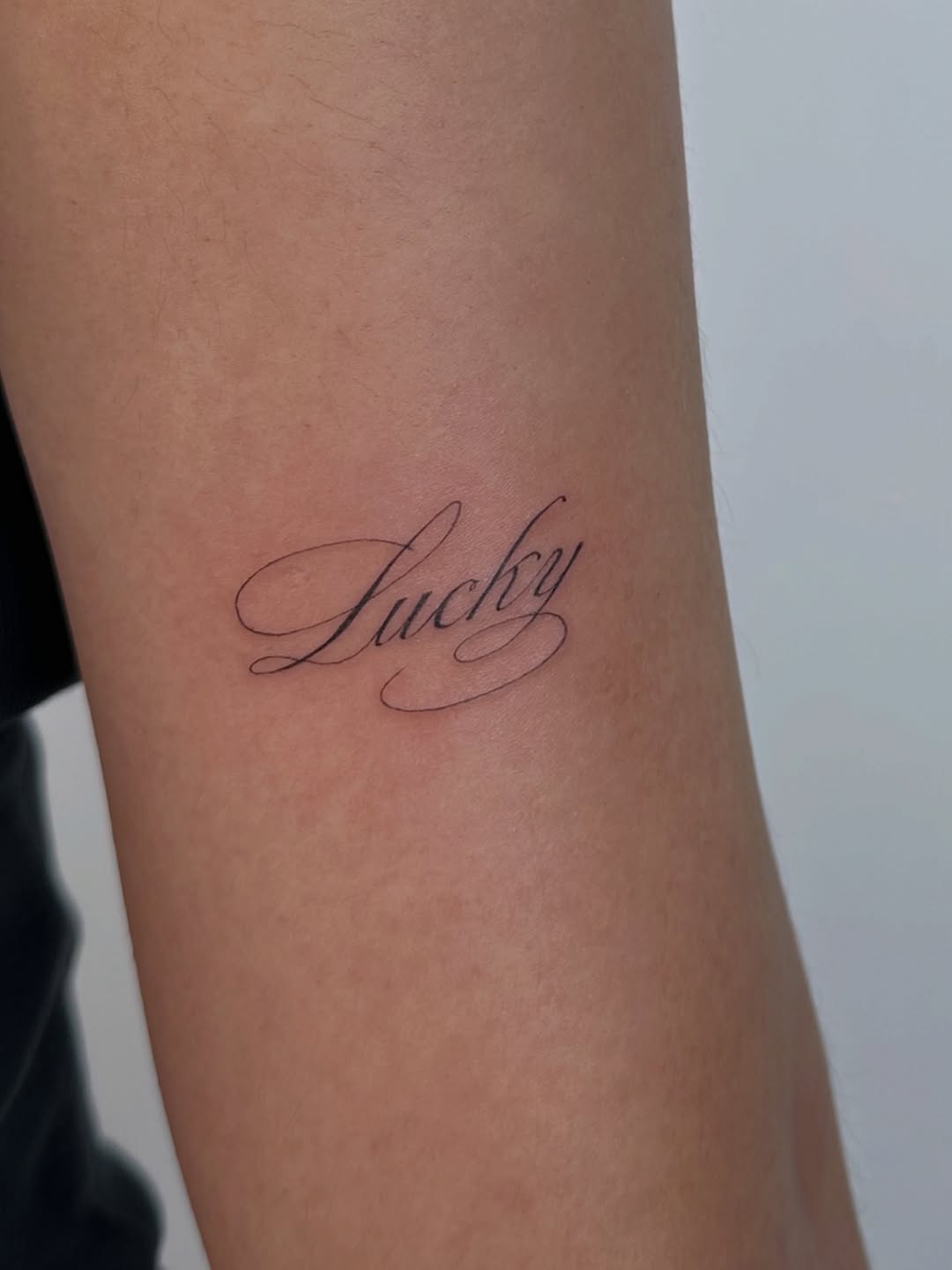 Tattoo by @liza.tattoos β lettering_script, fine_line