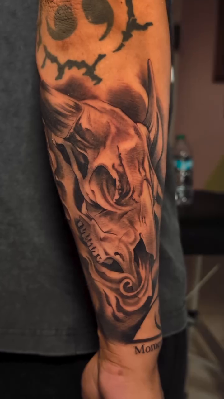 Tattoo by @gstyletattoos — dark_realism, black_and_grey