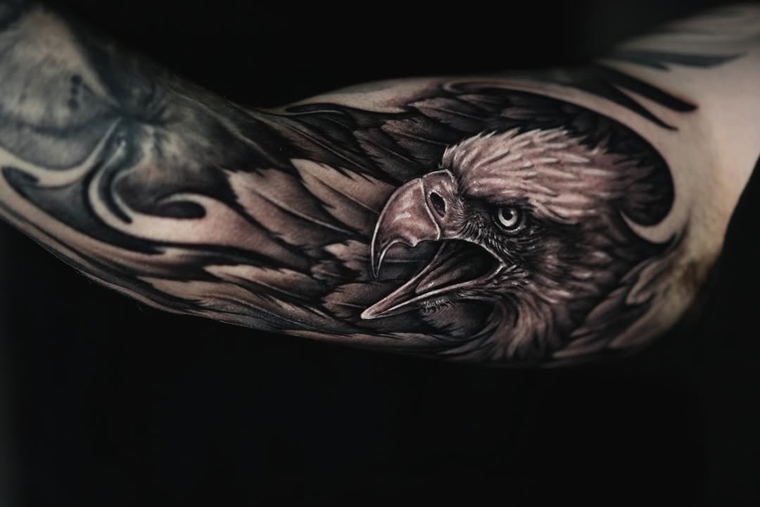 Tattoo by @jamesstrickland β realism, black_and_grey