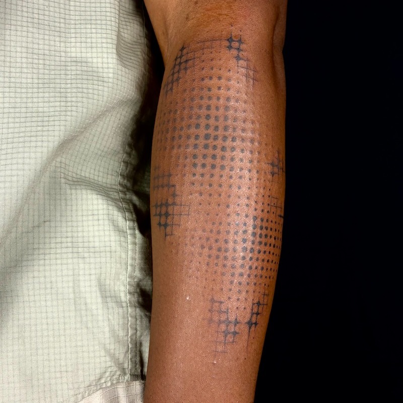 Tattoo by @ether.e.a.l β geometric, dotwork
