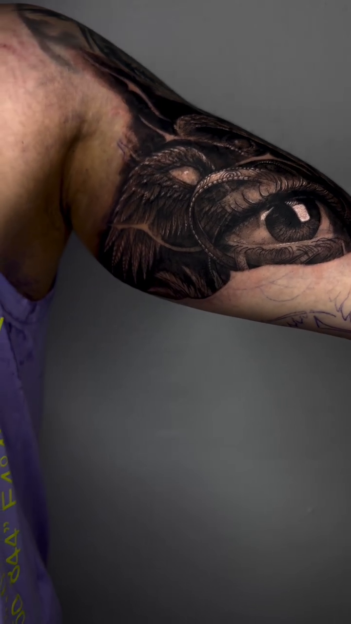 Tattoo by @elmertattoo1 β realism, black_and_grey