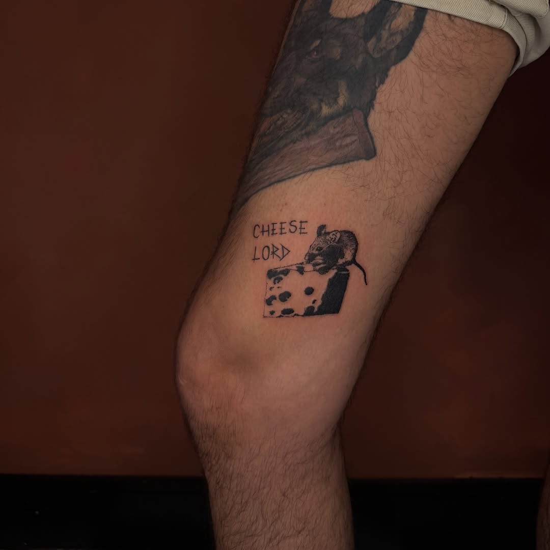 Tattoo by @vsgoblintatts — black_and_grey, lettering_script