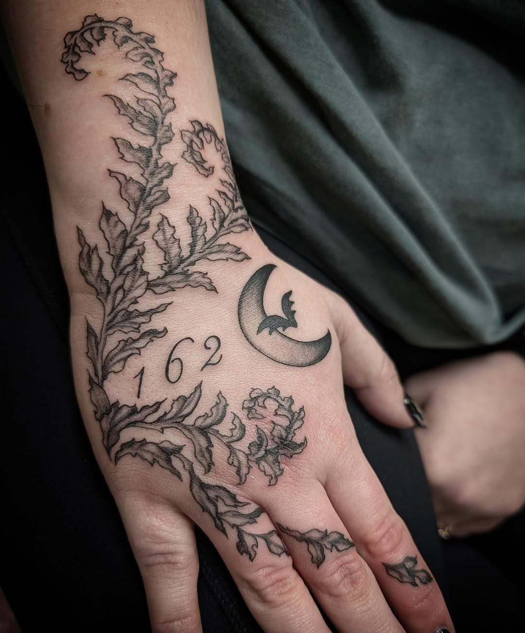 Tattoo by @kenzie_the_barbarian — fine_line, black_and_grey