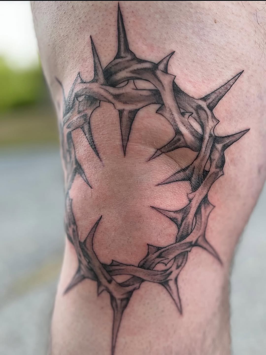 Tattoo by @afondi — black_and_grey, dark_realism