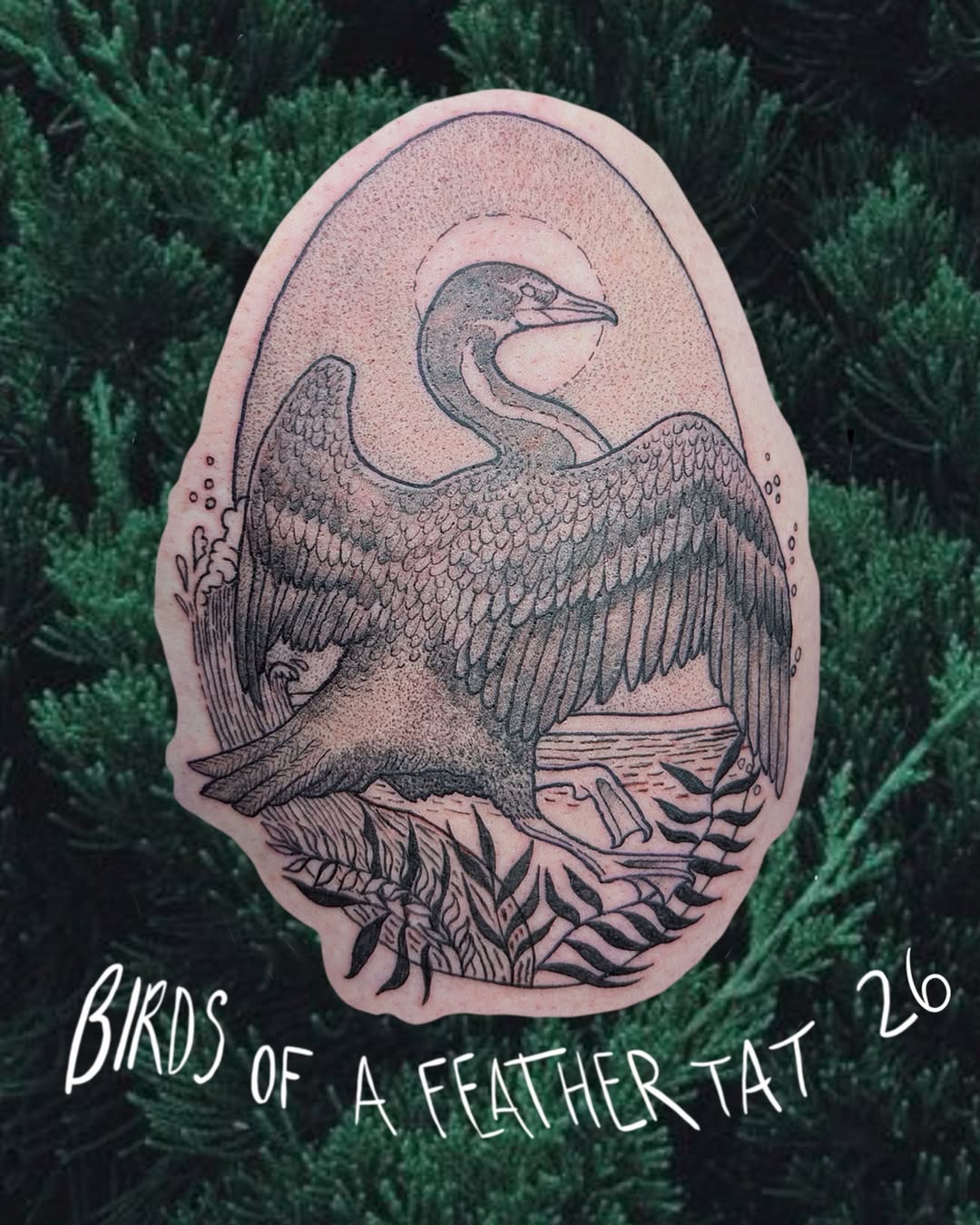 Tattoo by @birds.of.a.feather.tat — black_and_grey, dotwork
