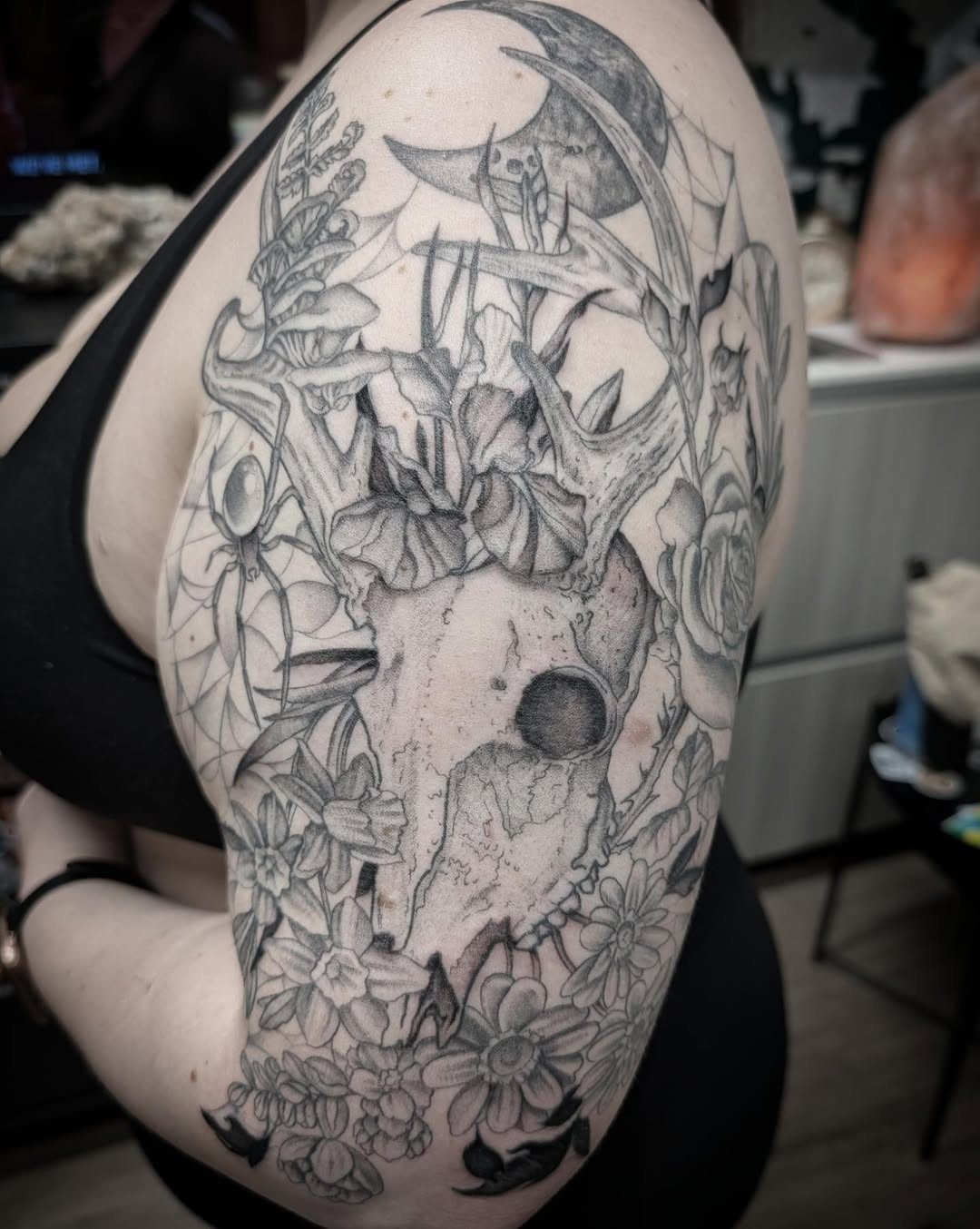 Tattoo by @kenzie_the_barbarian — black_and_grey, realism