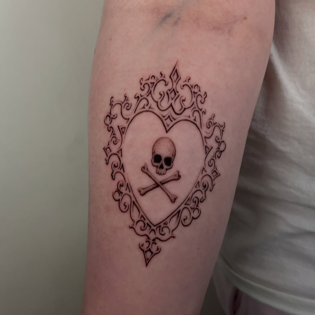 Tattoo by @needleshark — fine_line, black_and_grey