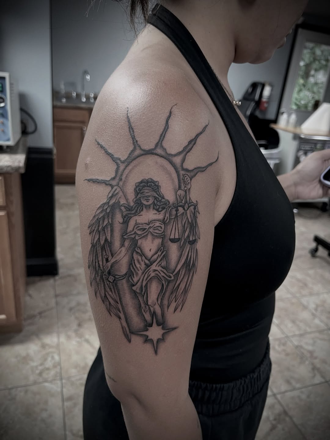 Tattoo by @austinhilltattoos — black_and_grey, realism