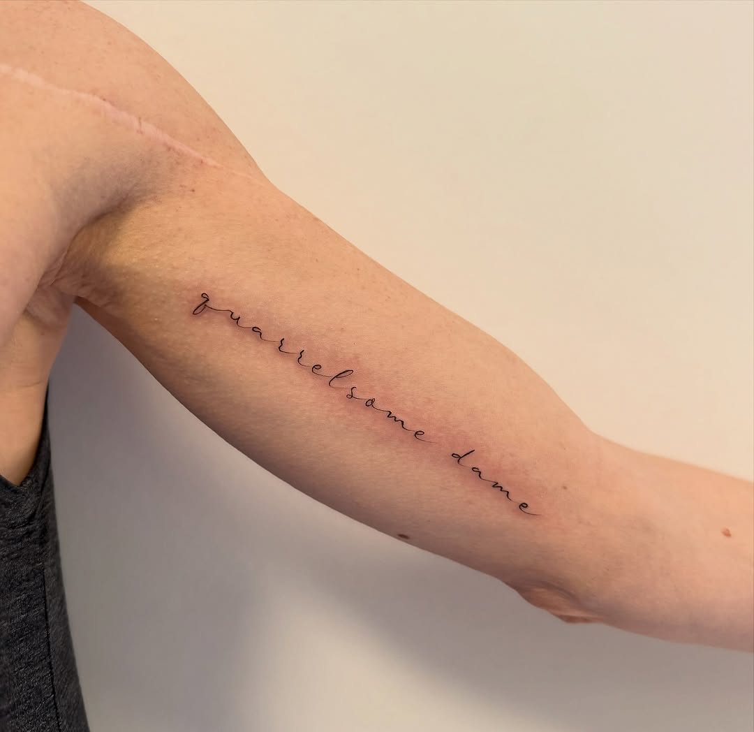 Tattoo by @ireland_tattoo — lettering_script, fine_line