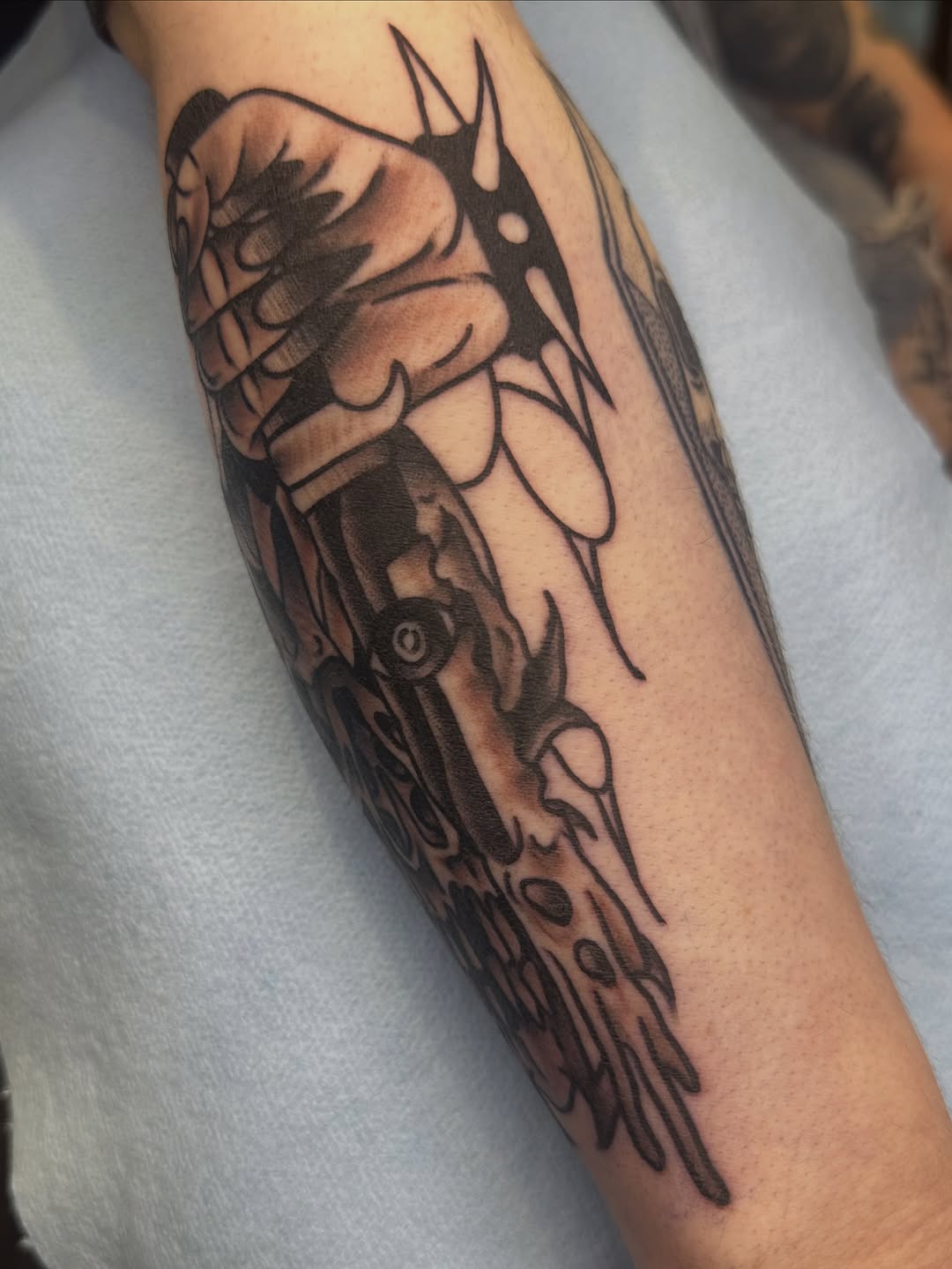 Tattoo by @codydewaldtattooer โ american_traditional, black_and_grey