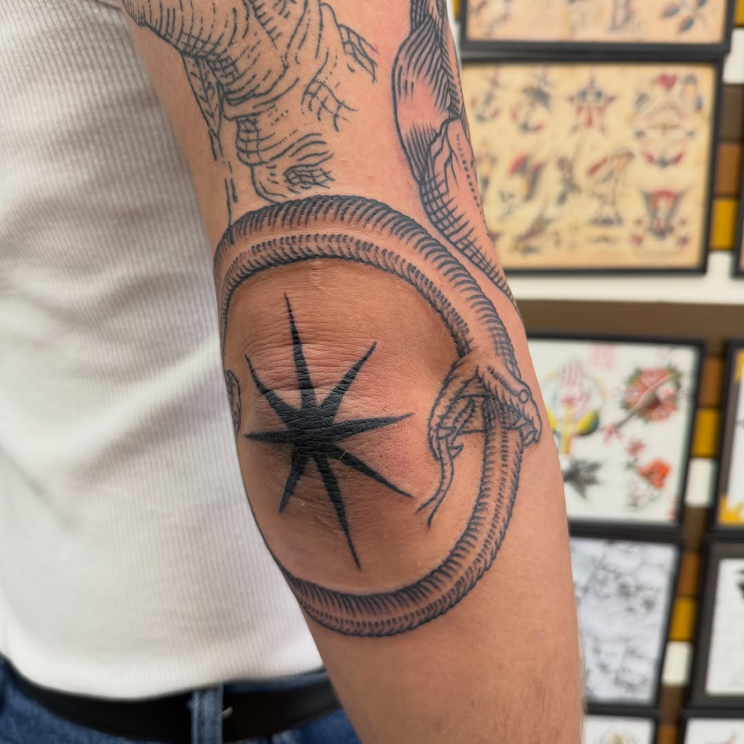 Tattoo by @allie.g.tattoo — blackwork, black_and_grey