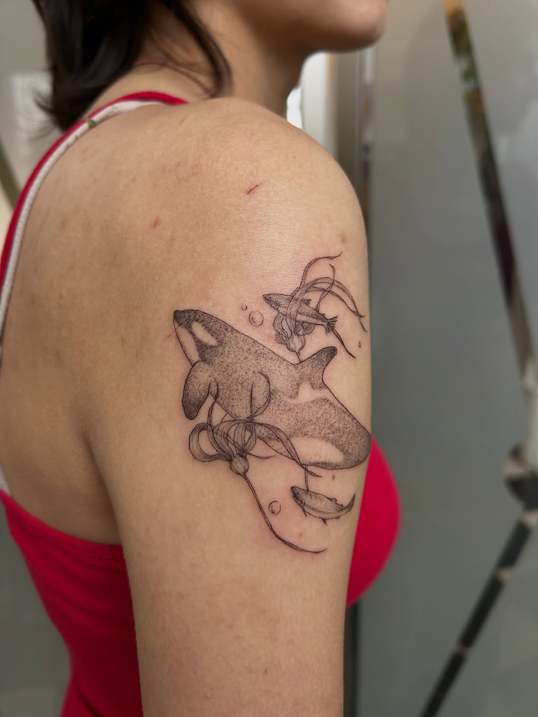 Tattoo by @leila.oko — black_and_grey, illustrative