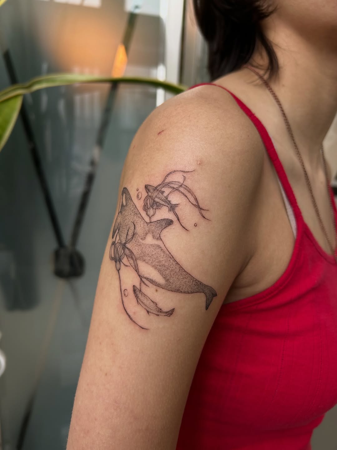 Tattoo by @leila.oko — fine_line, black_and_grey