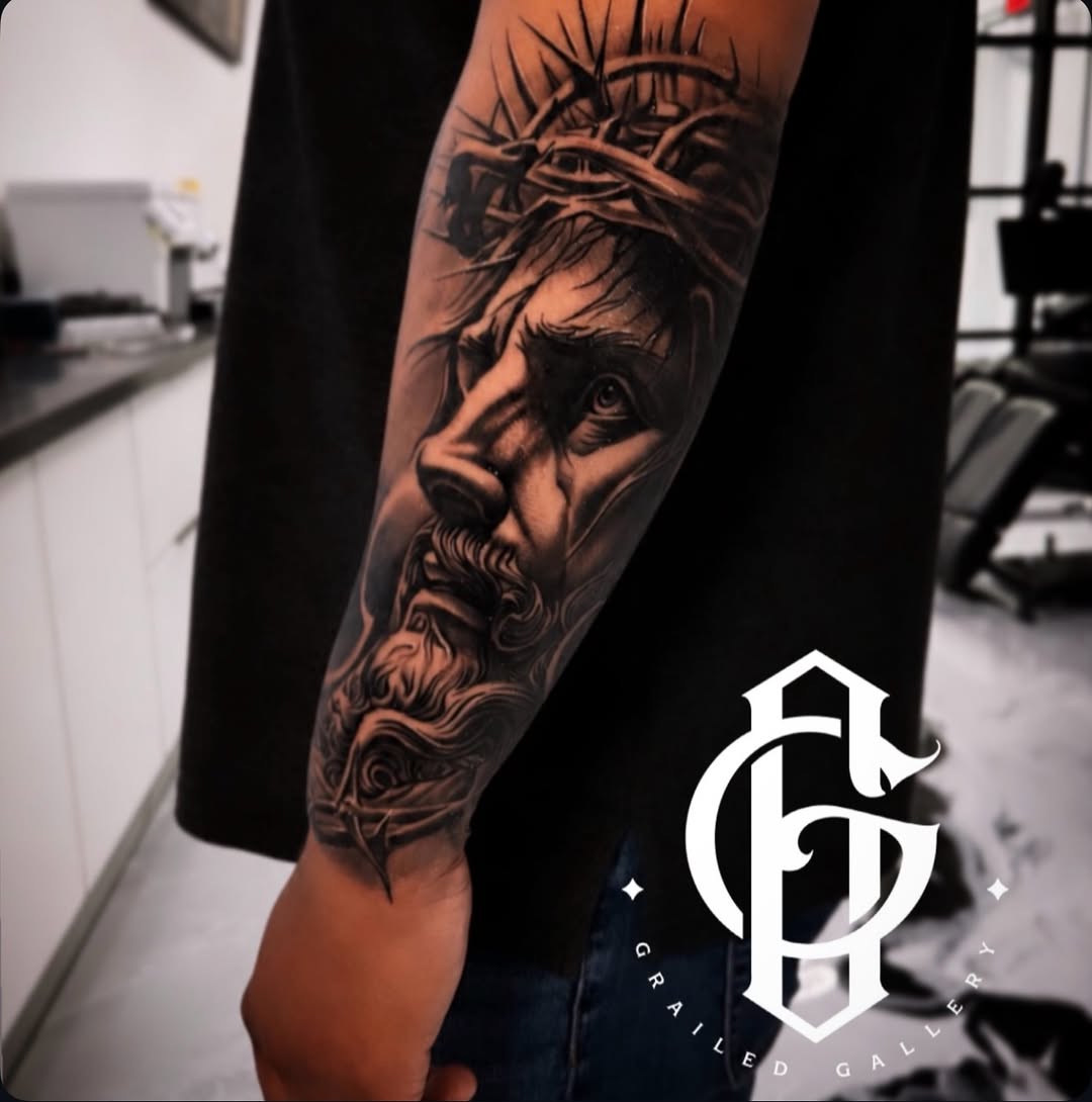 Tattoo by @bigrichtattoos — realism, black_and_grey
