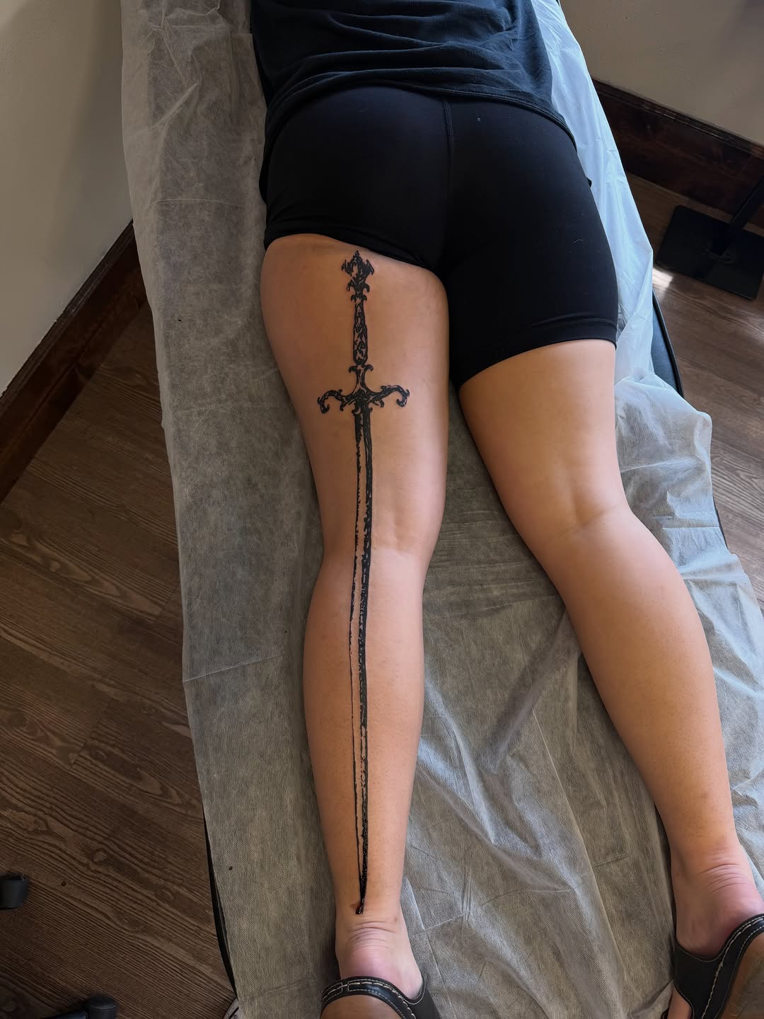 Tattoo by @blackstatictattoos — blackwork