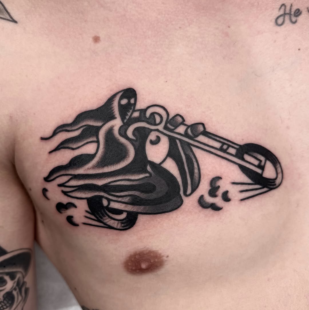 Tattoo by @idontplayboi — american_traditional, black_and_grey