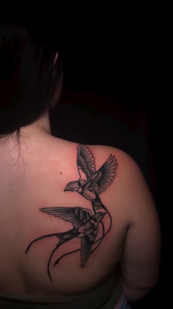 Tattoo by @meadowzmodificationz β fine_line, black_and_grey