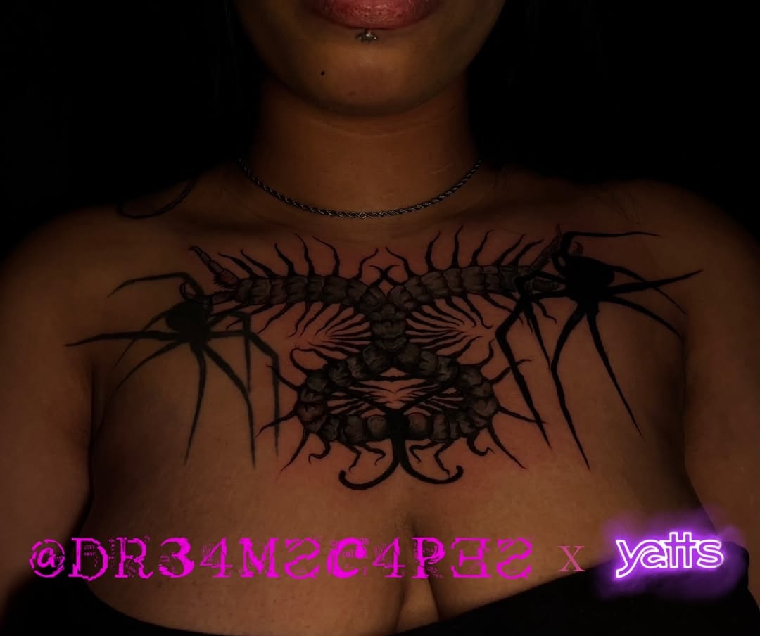 Tattoo by @dr34msc4pes — blackwork, dark_realism