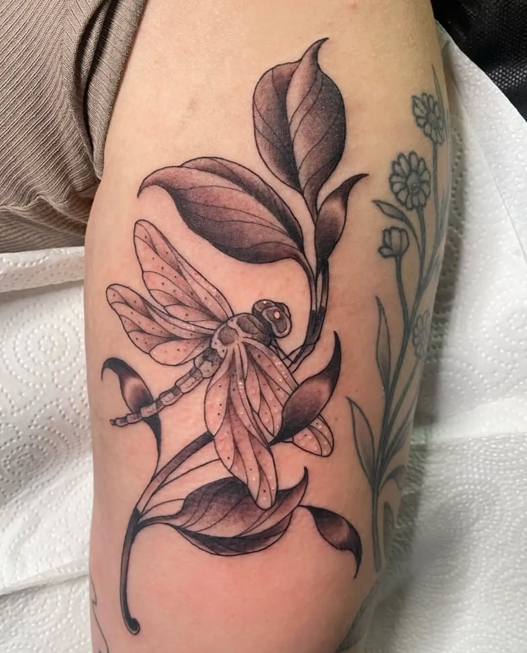 Tattoo by @unkindnessart — black_and_grey, fine_line